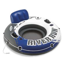 Коло надувне зі спинкою Intex 58825 River Run синьо-сіре, 135 x 45 см