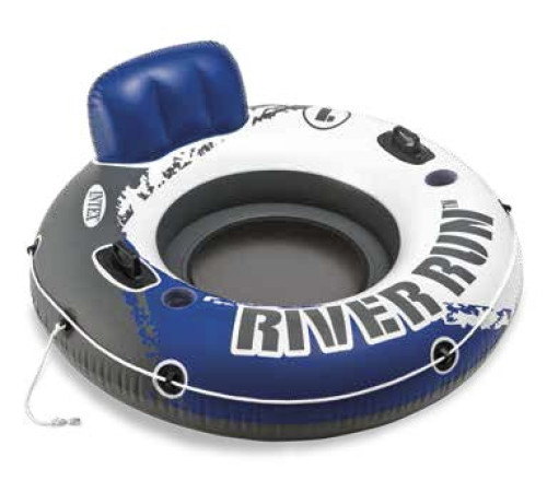 Коло надувне зі спинкою Intex 58825 River Run синьо-сіре, 135 x 45 см Коло надувне зі спинкою Intex 58825 River Run синьо-сіре, 135 x 45 см