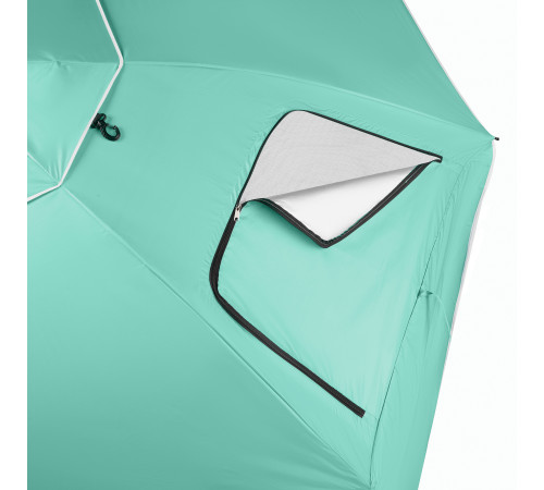 Парасоля пляжна 2-в-1 NILS CAMP NC17114 XXL 240 см, зелена