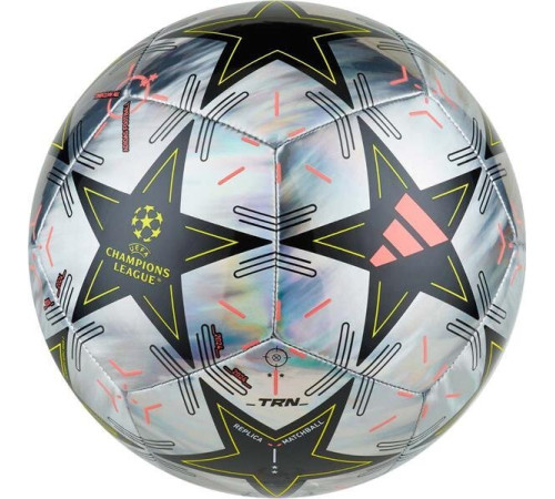 М'яч футбольний Adidas UCL Training Foil IX4068 розмір 3, сіро-чорний М'яч футбольний Adidas UCL Training Foil IX4068 розмір 3, сіро-чорний