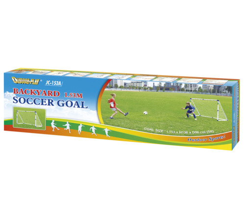 Ворота футбольні Outdoor-Play JC-153A 153 х 130 х 96 см, біло-сині