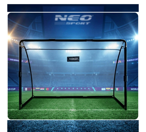 Ворота футбольні Neo‑Sport NS‑487 180 х 120 х 60 см, чорні