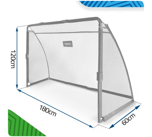 Ворота футбольні Neo‑Sport NS‑487 180 х 120 х 60 см, чорні