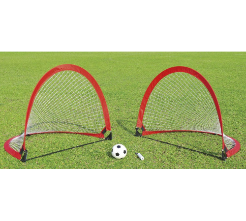 Ворота футбольні Outdoor-Play JC-5219A 122 х 90 х 90 см, червоно-білі Ворота футбольні Outdoor-Play JC-5219A 122 х 90 х 90 см, червоно-білі