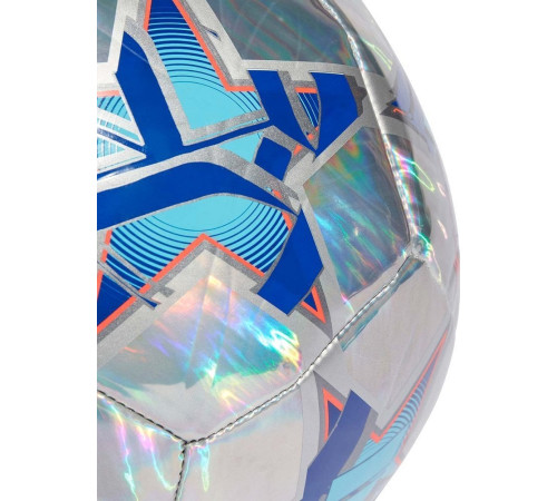 М'яч футбольний Adidas UCL Training 23/24 Foil IA0955 розмір 4, сріблясто-синій М'яч футбольний Adidas UCL Training 23/24 Foil IA0955 розмір 4, сріблясто-синій