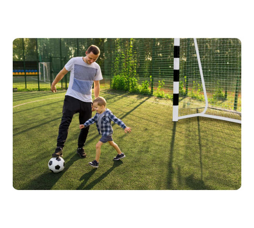 Ворота футбольні Neo-Sport NS-465 300 х 200 х 120 см, чорно-білі