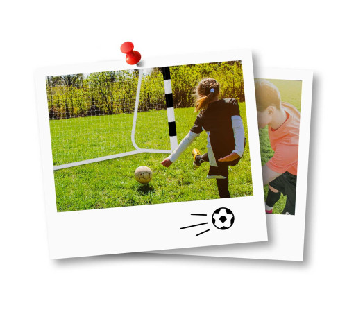 Ворота футбольні Neo-Sport NS-465 300 х 200 х 120 см, чорно-білі