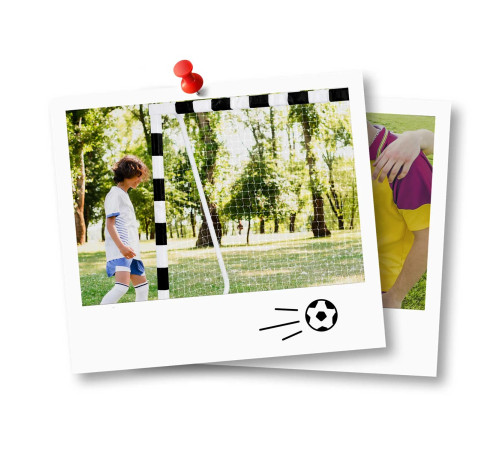 Ворота футбольні Neo-Sport NS-465 300 х 200 х 120 см, чорно-білі