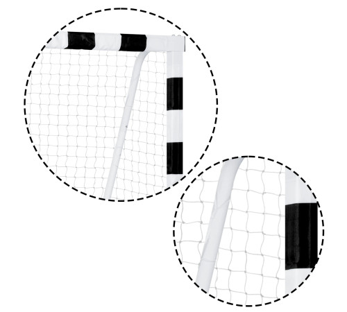 Ворота футбольні Neo-Sport NS-465 300 х 200 х 120 см, чорно-білі
