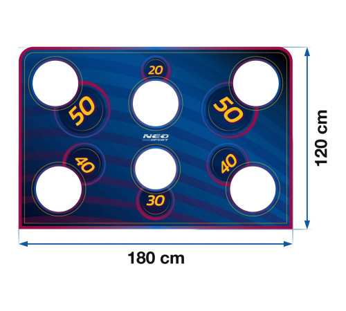 Мішень для футбольних воріт Neo-Sport NS-1474 180 х 120 см, синя