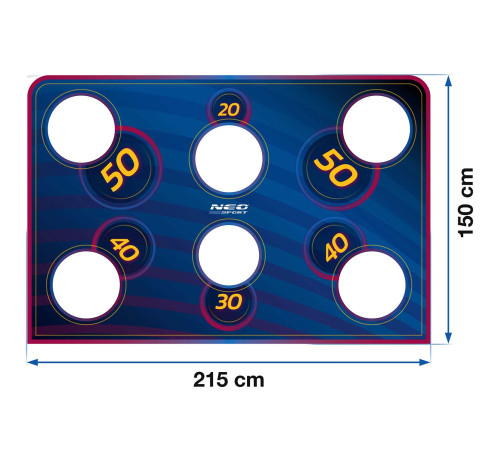 Мішень для футбольних воріт Neo-Sport NS-1475 215 х 150 см, синя