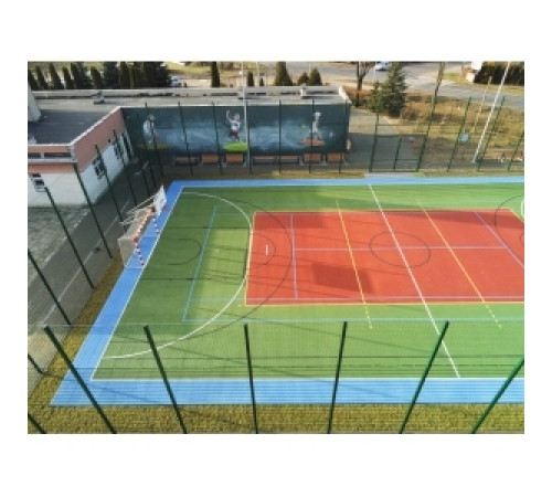 Сітка для спортмайданчика Yakimasport 400 x 1500 см + 5 оцинкованих опор Сітка для спортмайданчика Yakimasport 400 x 1500 см + 5 оцинкованих опор