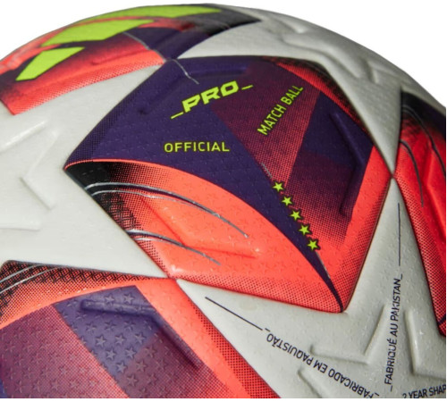 М'яч для футболу Adidas W UCL Pro біло-фіолетово-рожевий IS7437 5