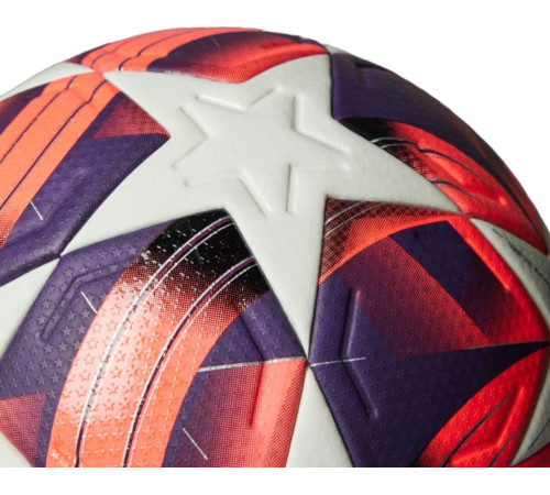 М'яч для футболу Adidas W UCL Pro біло-фіолетово-рожевий IS7437 5