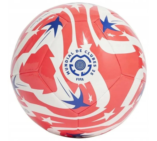 М'яч футбольний Adidas FCWC , розмір 5, біло-червоний