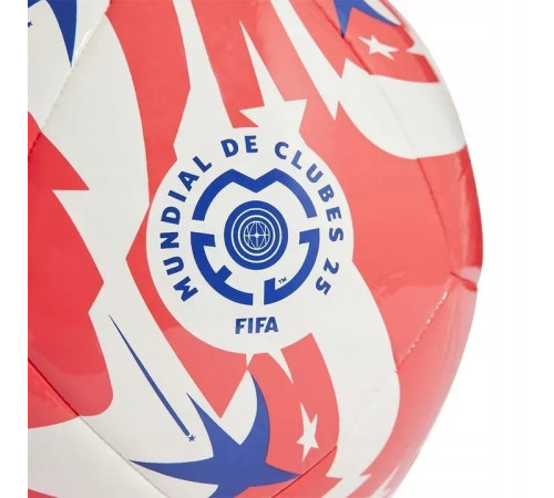 М'яч футбольний Adidas FCWC , розмір 5, біло-червоний