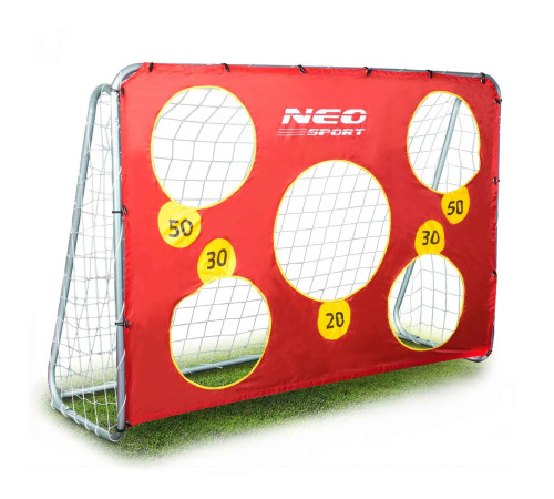 Ворота футбольні Neo-Sport 215 x 153 x 76 см, білі
