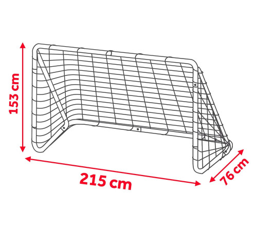 Ворота футбольні Neo-Sport 215 x 153 x 76 см, білі