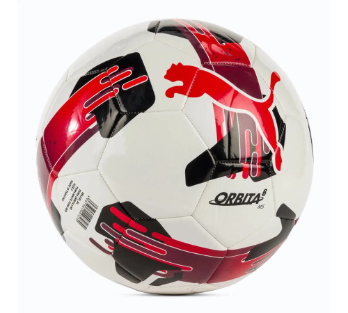 М'яч футбольний Puma Orbita 5 FUSION розмір 5, біло-червоний