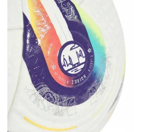 Футбольний м'яч Adidas UEFA Women’s EURO 2025 розмір 5, біло-фіолетовий