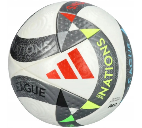 Футбольний м'яч Adidas UEFA PRO 2024 Nations League розмір 5, чорно-білий