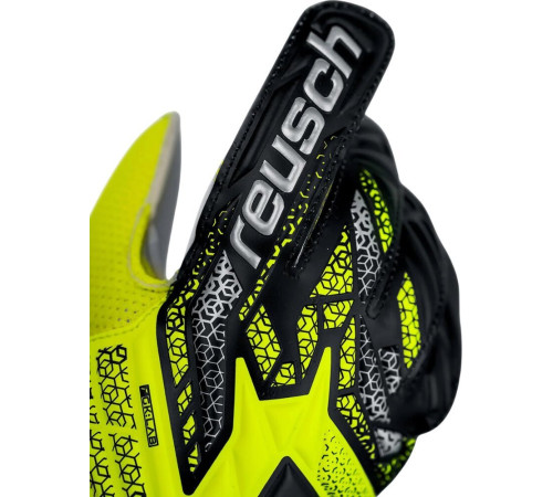 Рукавички воротарські Reusch Attrakt Solid Junior 5572515 2014 р.7, жовто-чорні Рукавички воротарські Reusch Attrakt Solid Junior 5572515 2014 р.7, жовто-чорні