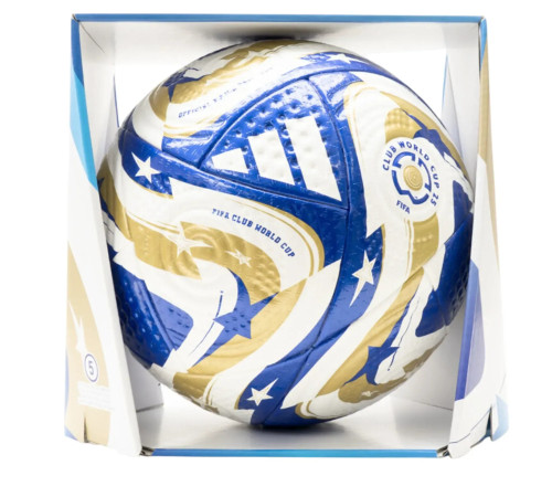 Футбольний м'яч Adidas World Cup USA 2025 Finale OMB розмір 5, синьо-золотий