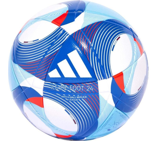 М'яч футбольний Adidas Olympic 24 League IW6327 розмір 4, синій М'яч футбольний Adidas Olympic 24 League IW6327 розмір 4, синій