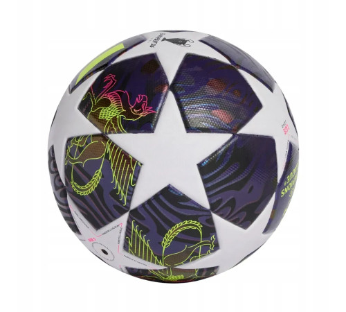 Футбольний м'яч Adidas UCL League Junior 2026 Budapest розмір 5, біло-фіолетовий