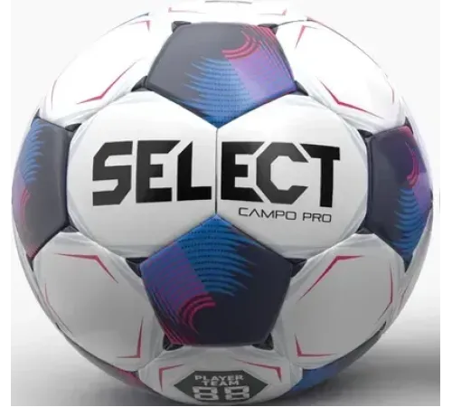 М'яч футбольний Select FB Campo Pro v26 розмір 5, біло-фіолетовий