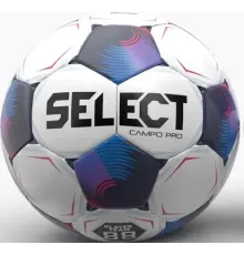 М'яч футбольний Select FB Campo Pro v26 розмір 4, біло-фіолетовий