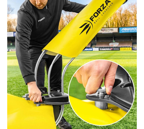 Тренажер для метання м'ячів FORZA BALL LAUNCHER з подачею, жовтий