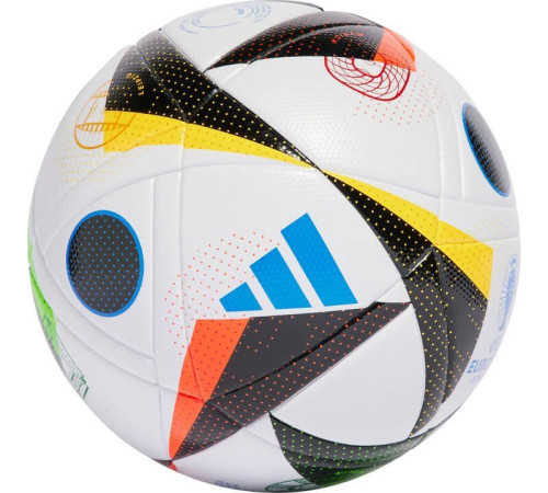 М'яч футбольний Adidas Euro24 Fussballiebe League IN9367 розмір 5, біло-чорний