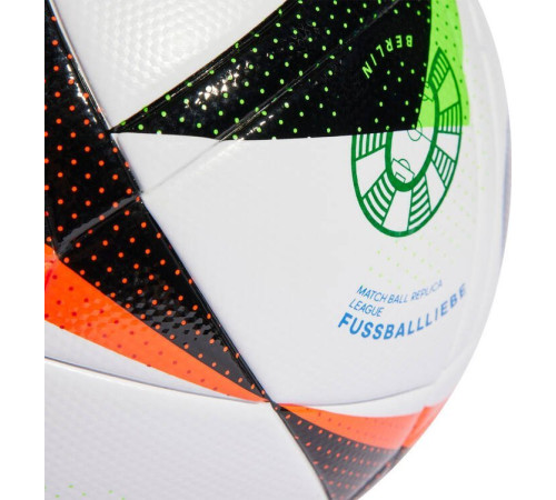 М'яч футбольний Adidas Euro24 Fussballiebe League IN9367 розмір 5, біло-чорний