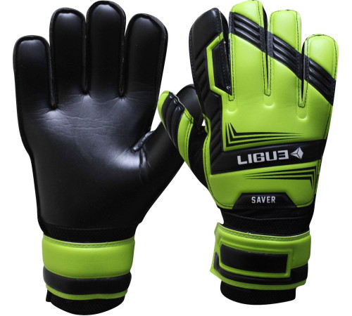 Рукавички воротарські Ligue Saver р. 5, чорно-зелені