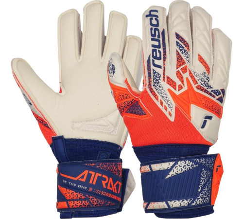 Рукавички воротарські Reusch Attrakt Silver Junior 5572214 2500 р.7,5, помаранчево-сині