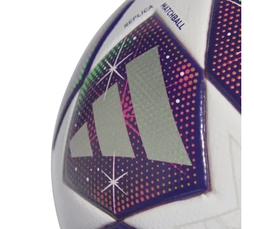 М'яч для футболу Adidas Finale 2026 W League розмір 5, зелено-фіолетовий