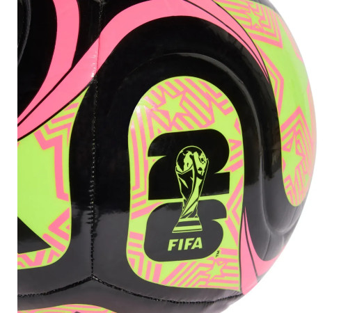 Футбольний м'яч Adidas FIFA World Cup 26 Trionda Club розмір 3, чорно-рожевий
