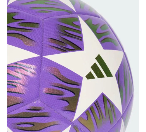 Футбольний м'яч Adidas UCL Training 25/26 Budapest розмір 4, біло-фіолетовий