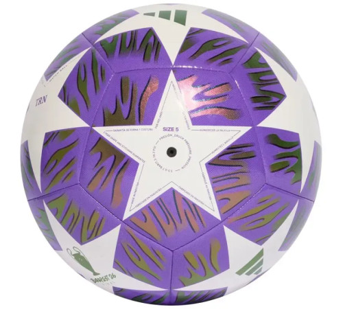 Футбольний м'яч Adidas UCL Training 25/26 Budapest розмір 4, біло-фіолетовий