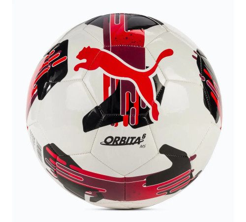 М'яч футбольний Puma Orbita 6 MS розмір 4, біло-червоний