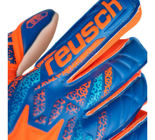 Рукавички воротарські Reusch Attrakt Starter Solid Finger Support Junior 5472511 2290 р.6,5, помаранчево-сині