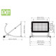 Сітка тренувальна для футболу EXIT Kickback Rebounder 124 х 90 см, чорна