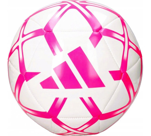 М'яч футбольний Adidas Starlancer Club TRN розмір 5, біло-рожевий М'яч футбольний Adidas Starlancer Club TRN розмір 5, біло-рожевий