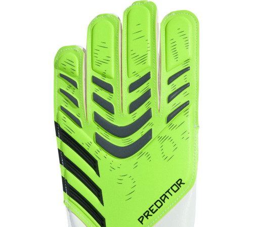Рукавички воротарські Adidas Predator Training limonkowe JN5362 р. 4, біло-зелені