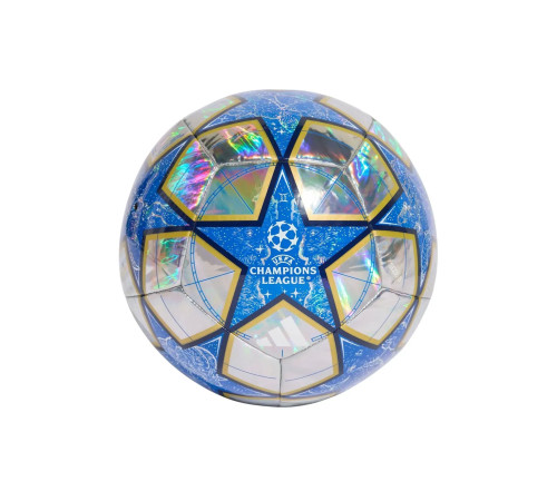 Футбольний м'яч Adidas UCL Training 25/26 League Stage Foil розмір 5, сріблясто-синій