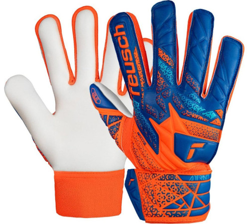 Рукавички воротарські Reusch Attrakt Starter Solid Finger Support Junior 5472511 2290 р.7, помаранчево-сині