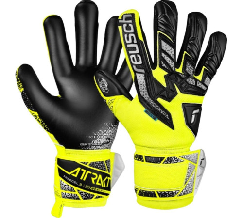 Рукавички воротарські Reusch Attrakt Freegel Silver 5570235 2025 р.8,5, жовто-чорні