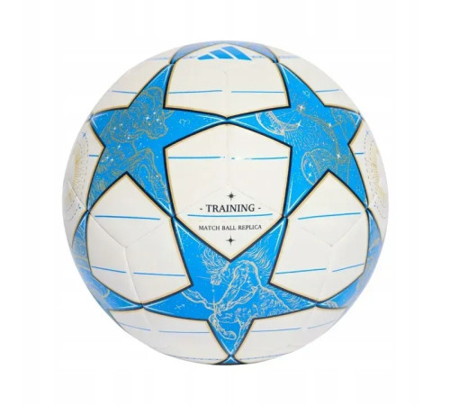 Футбольний м'яч Adidas UCL Training 25/26 League Stage розмір 3, біло-блакитний