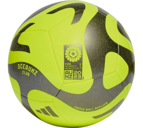 М'яч футбольний Adidas BALL Oceauz Club Ball HZ6932 розмір 4, жовто-чорний